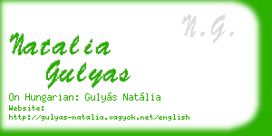 natalia gulyas business card